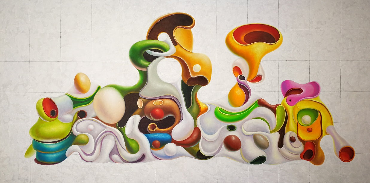 Zhang Zhiyong, Team, oil on canvas, 2022