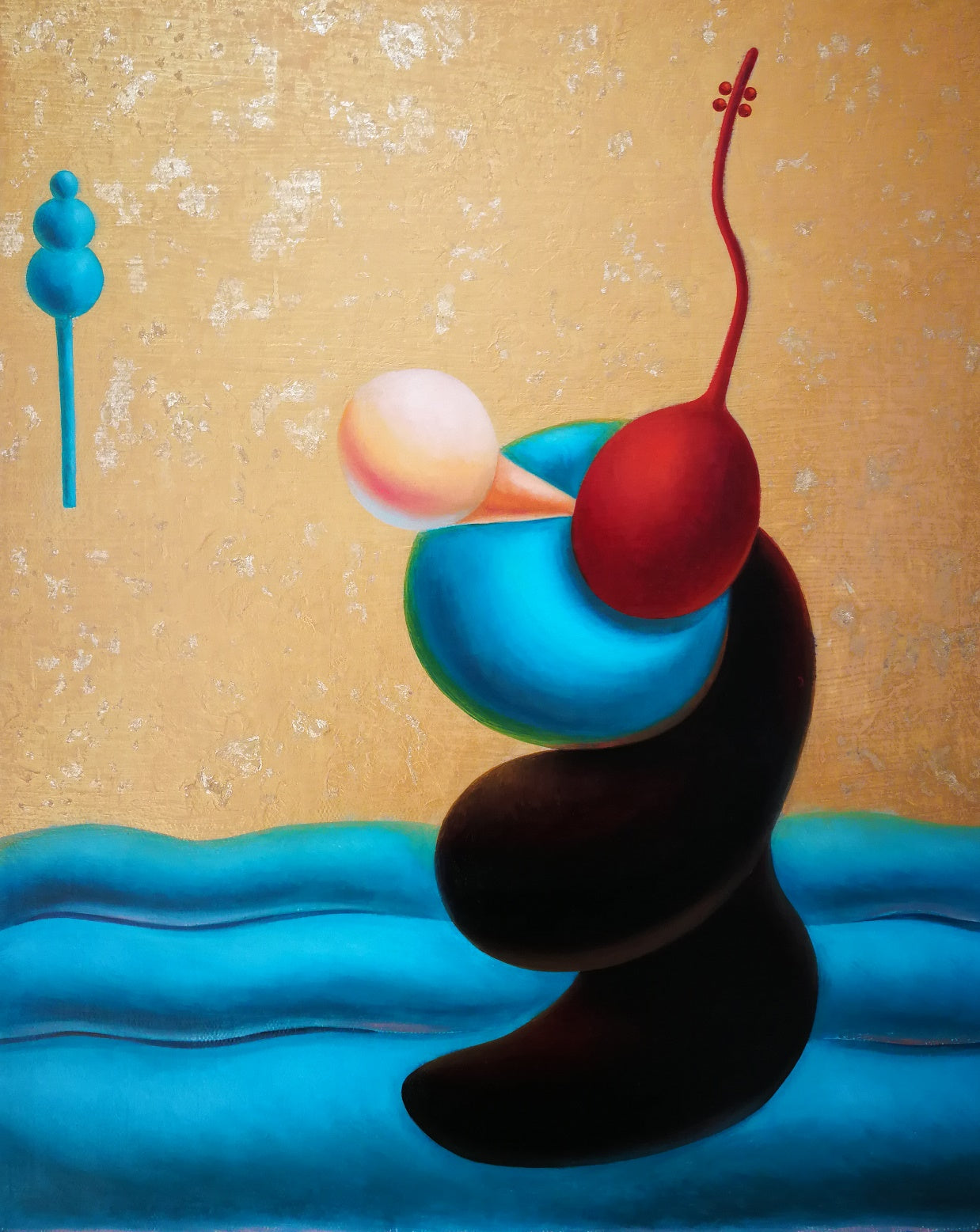Zhang Zhiyong, The Performer, oil on canvas, 2022
