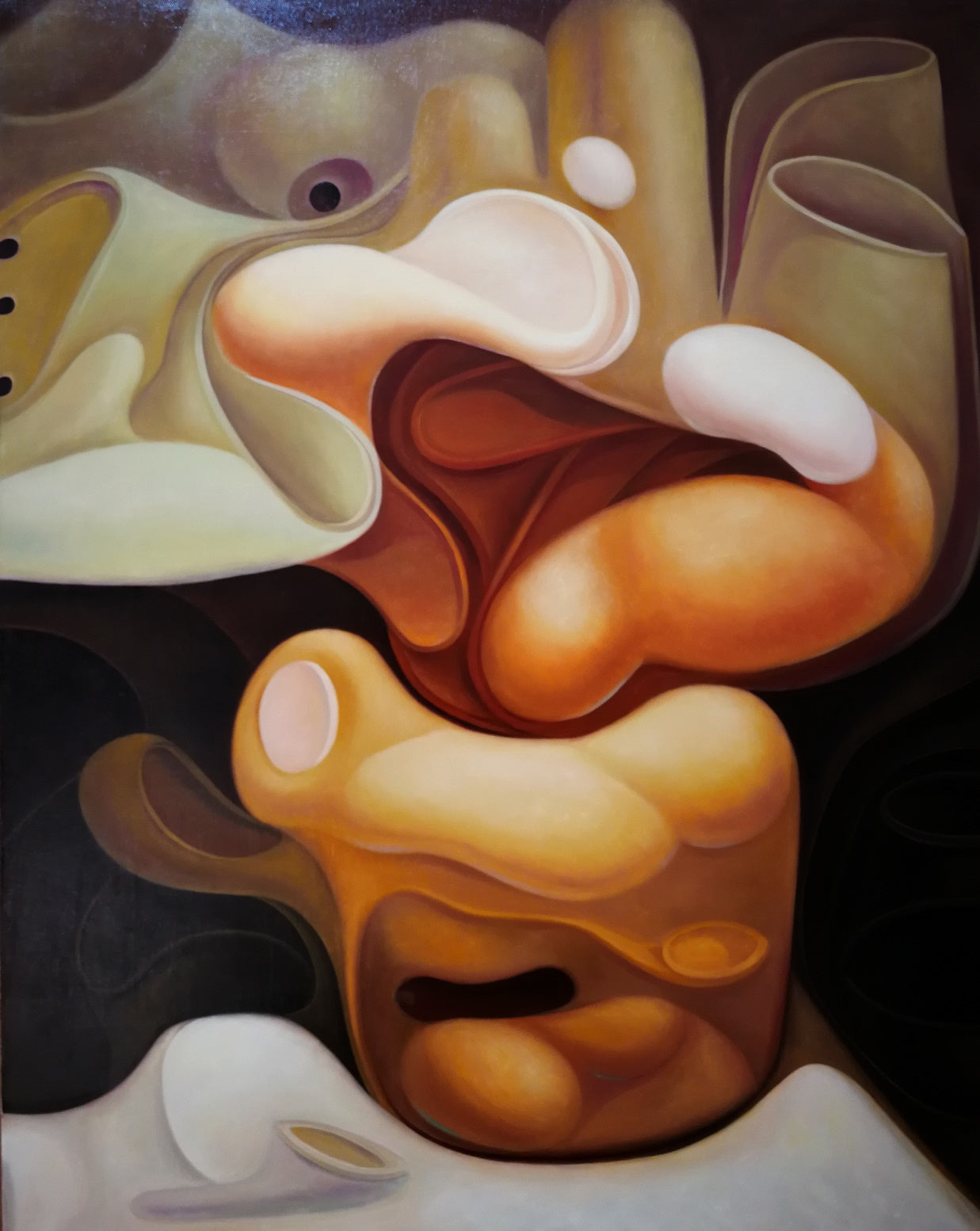 Zhang Zhiyong, The Entertainer, oil on canvas, 2022