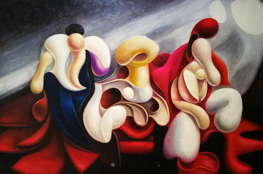 Zhang Zhiyong, Like-Minded Partners, oil on canvas, 2023
