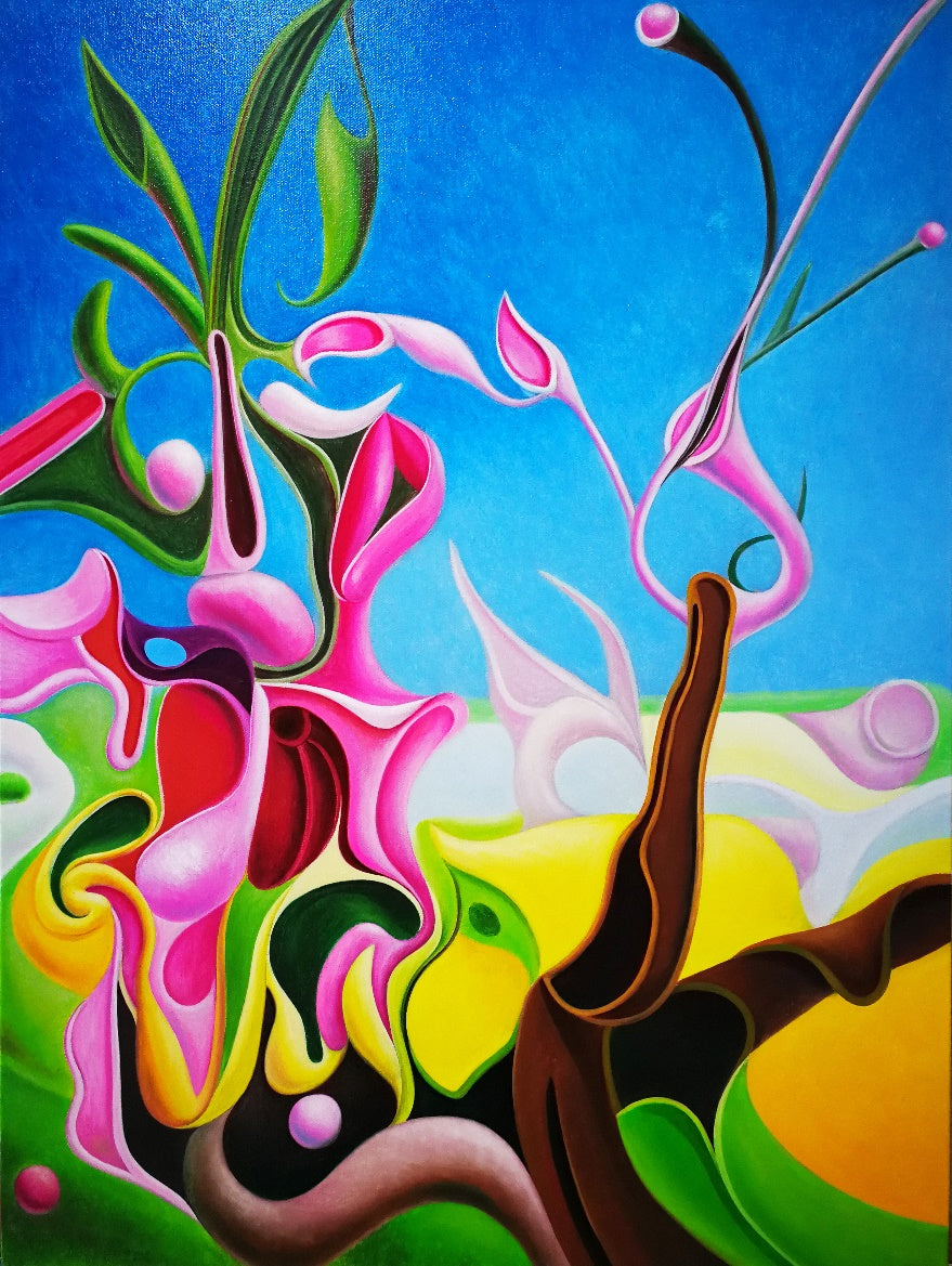 Zhang Zhiyong, Into the Sun, oil on canvas, 2023