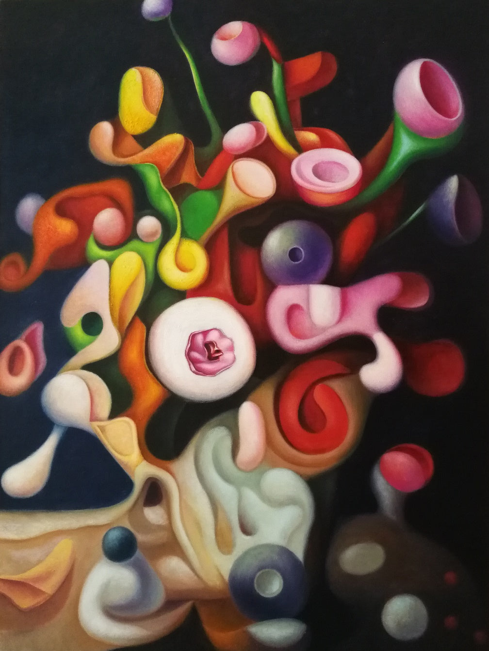 Zhang Zhiyong, An Irritating Mystery, oil on canvas, 2024