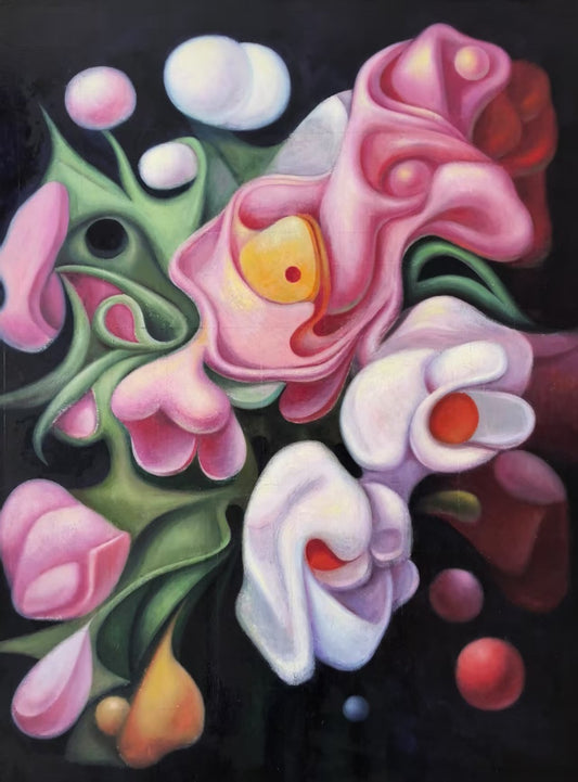 Zhang Zhiyong, Dew-Born Fragrance, oil on canvas, 2024