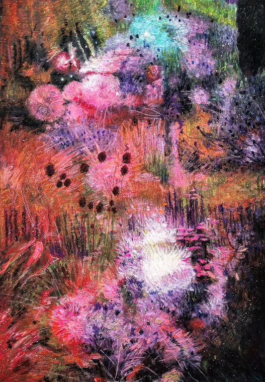 Zhang Zhiyong, Little Grass, mixed media on canvas, 2025